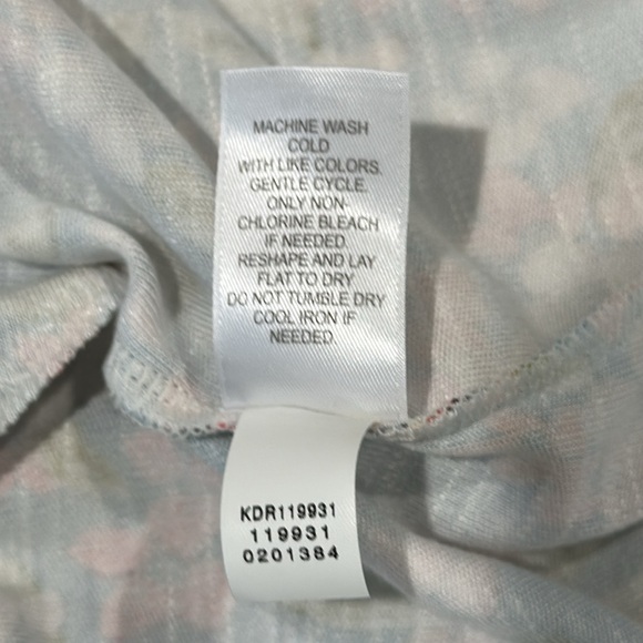 J. Jill Women’s‎ Floral Short Sleeve Overlay Top Button Back Dress Blue Size Med - Picture 7 of 8